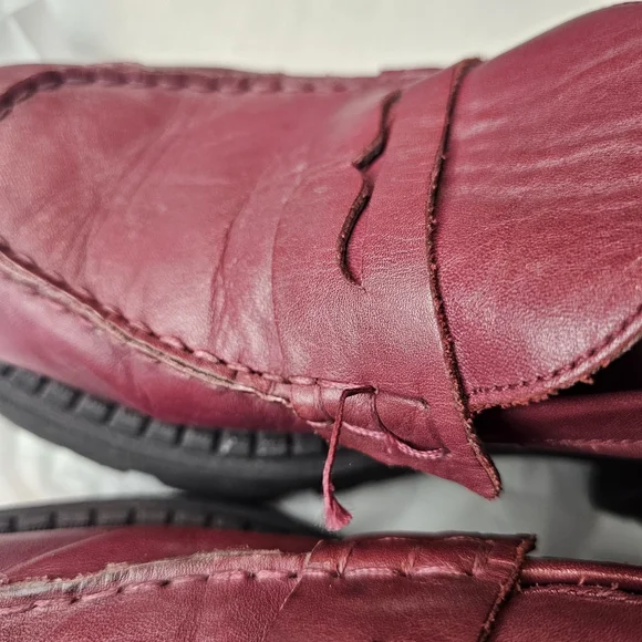 Free People Lyra Lug Sole Loafers in Burgundy - Picture 4 of 7